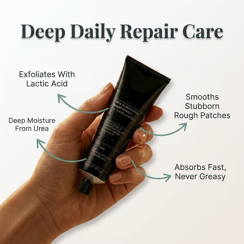 Ultra-feuchtigkeitsspendende Reparaturcreme – Tiefe Hydratation für raue Hände, Füße & Beine