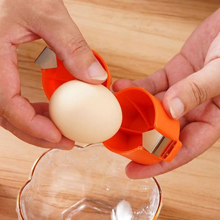 Eieröffner Küchenhelfer aus Silikon 2er-Set | Eier sauber öffnen ohne Schalenreste | Spülmaschinenfest, kompakt 6,5×7 cm
