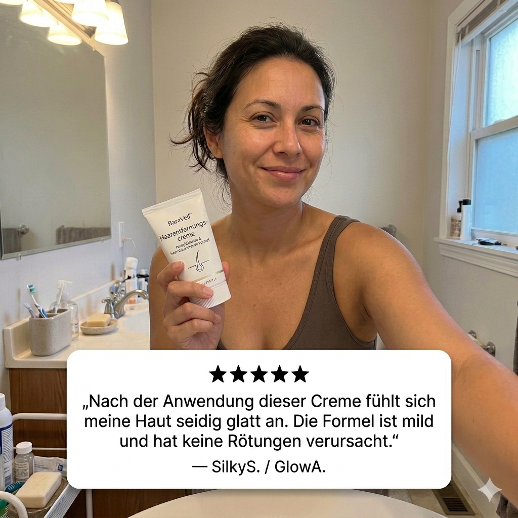 BareVeil™ – Sanft duftende, hautpflegende Enthaarungscreme | 50% Rabatt