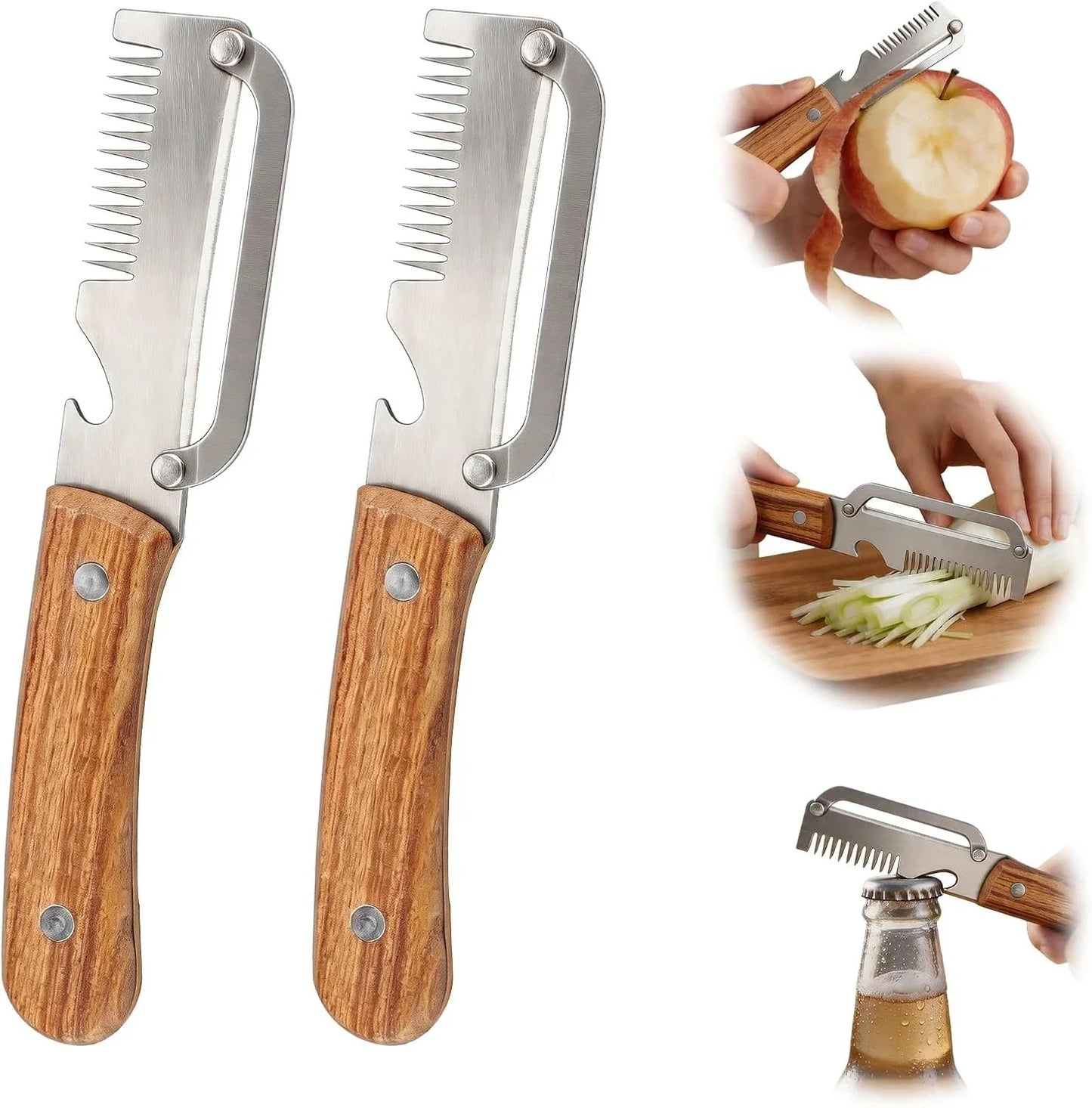 🔪 3-in-1 Multifunktionsschäler – Schnell schälen, schneiden & vorbereiten