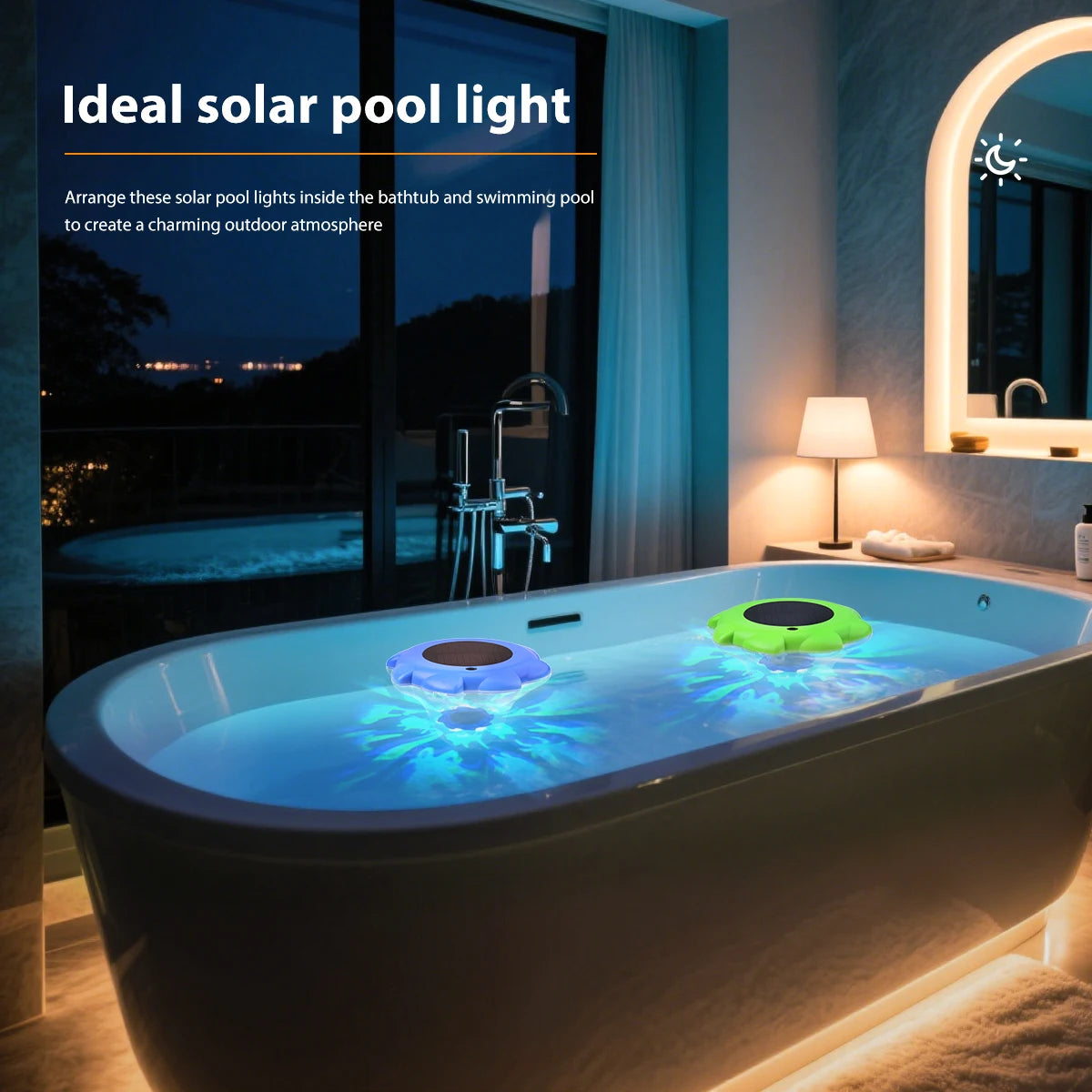 LumiFloat Solar Schwimmende Poolleuchte | RGB Farbwechsel | IP68 Wasserdicht | Pool- & Gartendekoration
