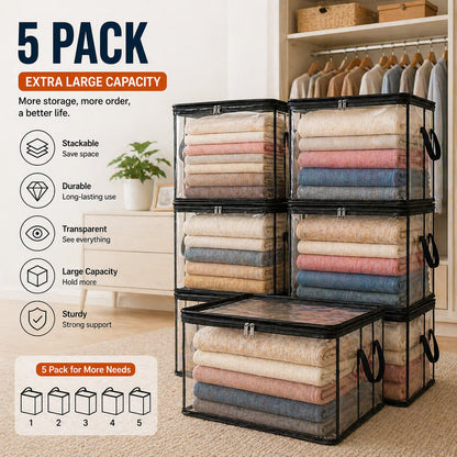 TidyUpStacker™ – Sofortiger Platzgewinn im Schrank & Ordnung für sperriges Durcheinander