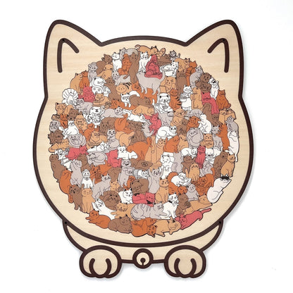 Mila – 135-teiliges Morandi Katzen-Puzzle | 2+1 GRATIS