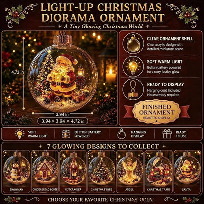 LuminaraCharm™ | Beleuchteter Weihnachtsanhänger mit Miniatur-Winterszene