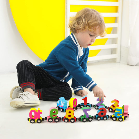 EduTrain – Magnetisches Holzeisenbahn-Puzzle