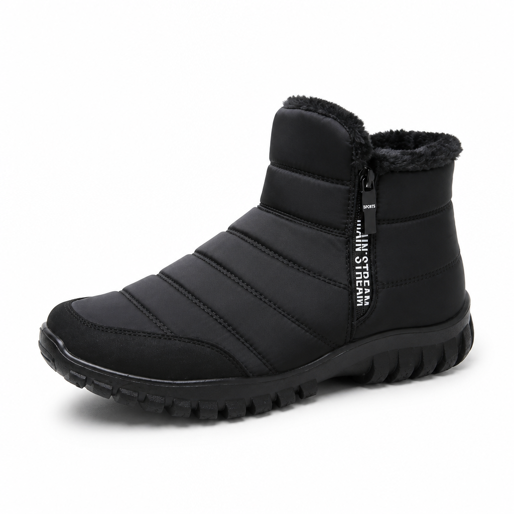 PlateauCozy™ | Gefütterte Plateau-Stiefeletten mit Reißverschluss