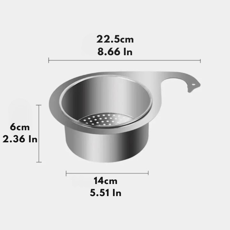 Spülkorb aus Edelstahl für die Küchen-Spüle zur Abflussfilterung