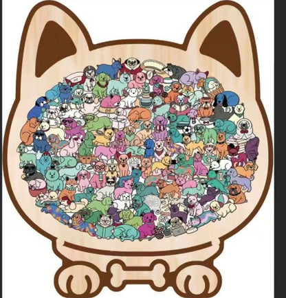 Mila – 135-teiliges Morandi Katzen-Puzzle | 2+1 GRATIS