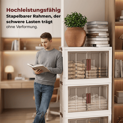 50% RABATT | VersaNest™ |  Faltbares Aufbewahrungssystem mit Magnettüren & Rollen