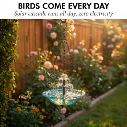 Bower™ – Solar-Kaskaden Vogelbad mit Hängebrunnen – 50% Rabatt