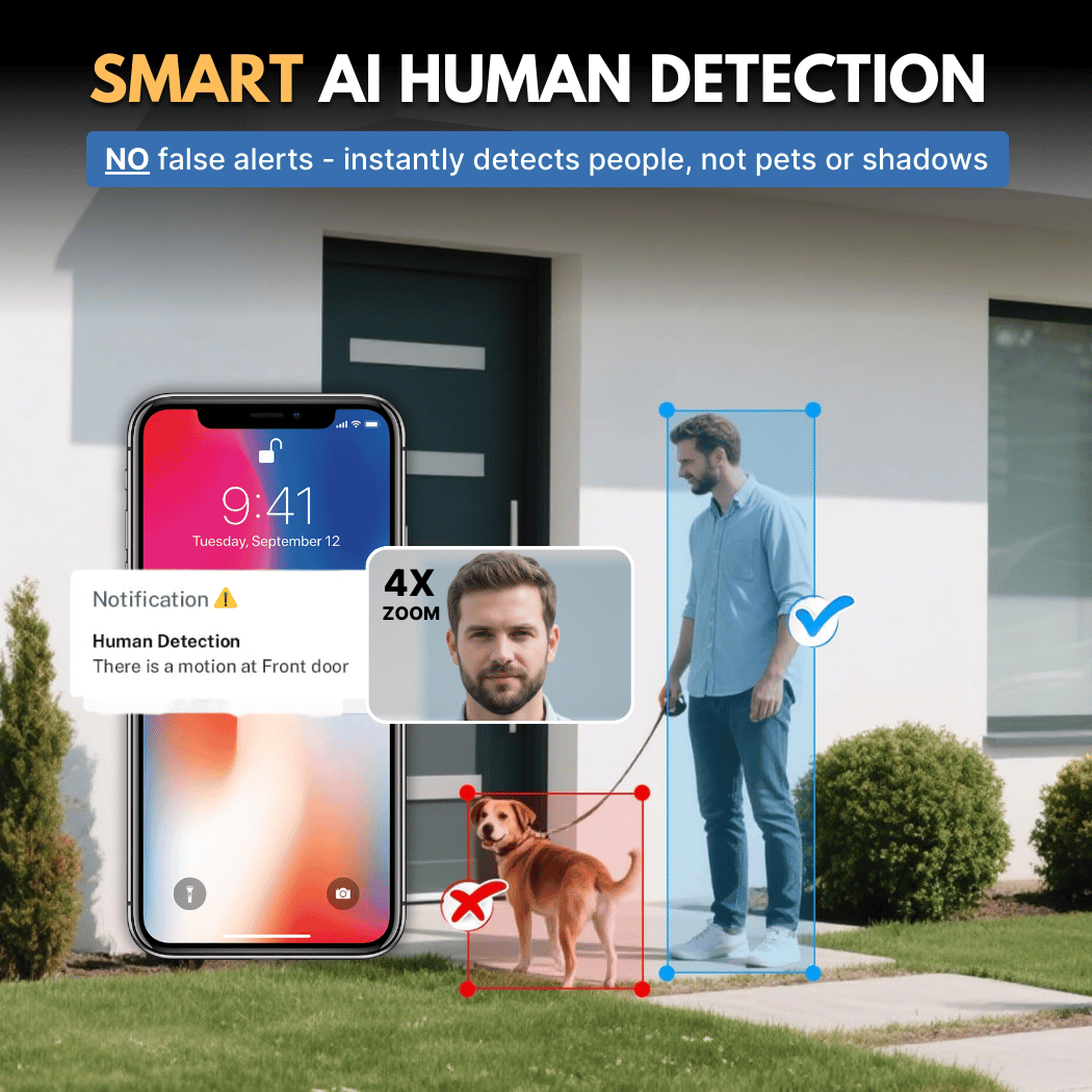 SecurePro™ 2K Fenster-Sicherheitskamera | Smarter Schutz ohne Abo