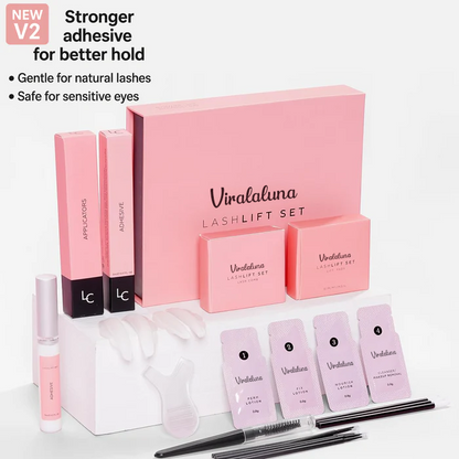 Viralaluna Lashlift Set | Volle, lange & natürlich geliftete Wimpern bis zu 8 Wochen (Letzter Tag Rabatt!)