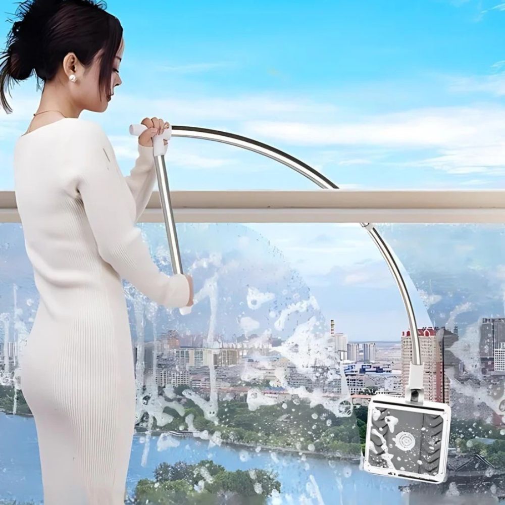 GlassBoom | Glaswischer für die Reinigung von Scheiben an schwer zugänglichen Stellen