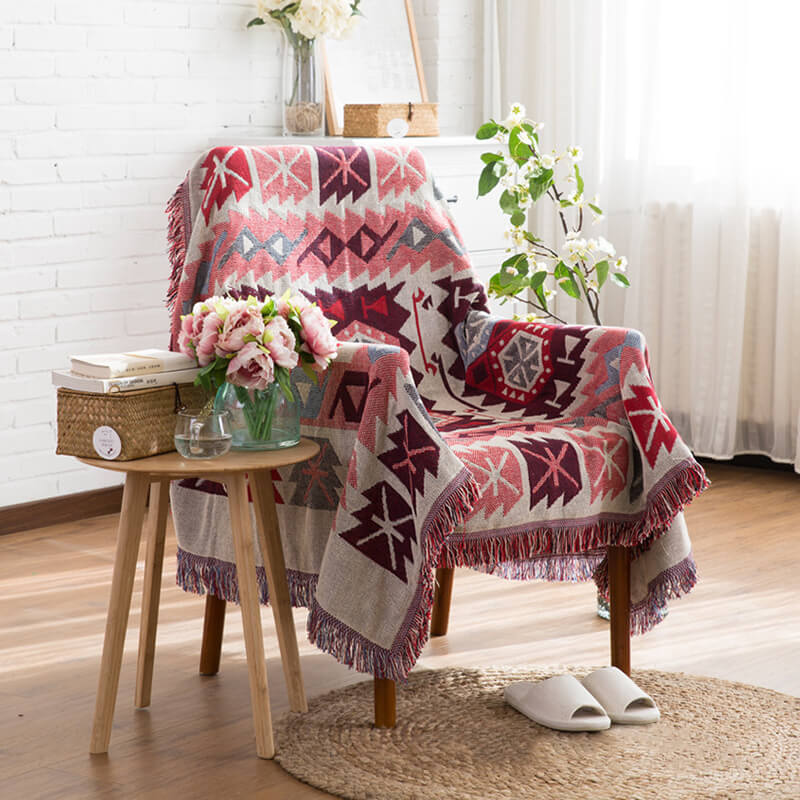 BohoNest™ | Wendbare Bohemian-Wurfdecke mit Quasten