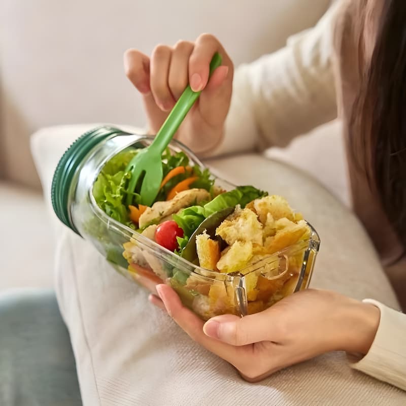 SalatJar – Frische Salatbox für unterwegs & überall mitnehmen | Letzter Tag Rabatt!