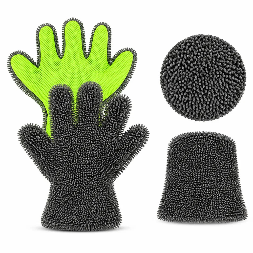VeloShine™ Autowaschhandschuhe — Mühelos jede Kurve reinigen für kratzfreien Glanz wie frisch aus dem Showroom