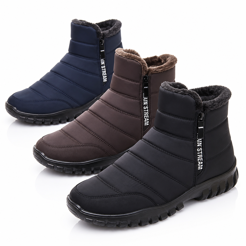 PlateauCozy™ | Gefütterte Plateau-Stiefeletten mit Reißverschluss