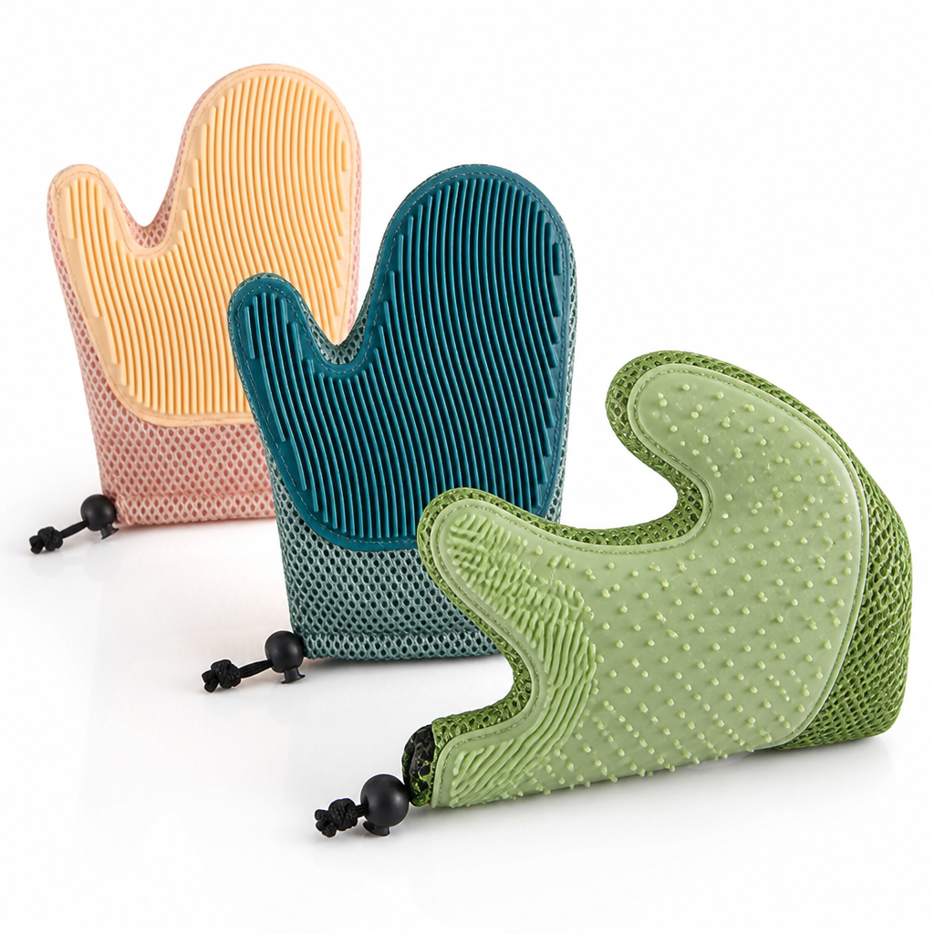 FurCare™ | Doppelseitiger Fellpflege-Handschuh mit Massagefunktion