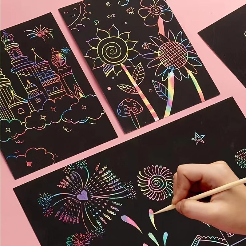ColorSpark – Regenbogen-Zauber-Kratzpapier mit Holzstift | 1+1 GRATIS