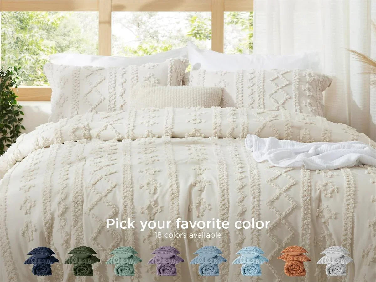 CozyNest™ | Weiches Boho-Bettdecken-Set mit Kissenbezügen | Letzter Tag Rabatt!