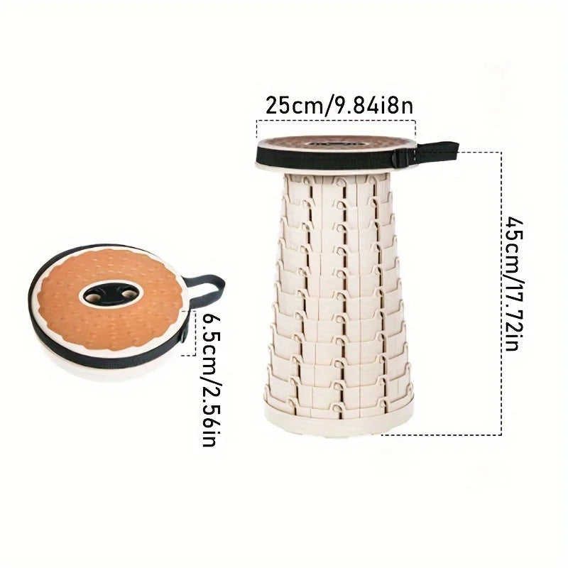 Sitaro Teleskop-Klapphocker | Höhenverstellbar 6,6–45 cm | Tragbarer PU-Sitz für den Außenbereich