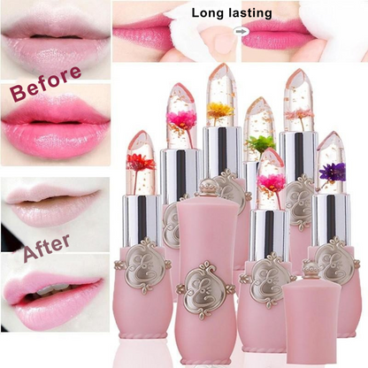 Blüten-Jelly-Lippenbalsam mit zarter Tönung