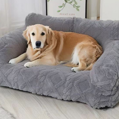 CozyNest™ | Haustiersofa – Plüschbett mit Rand & Kissen
