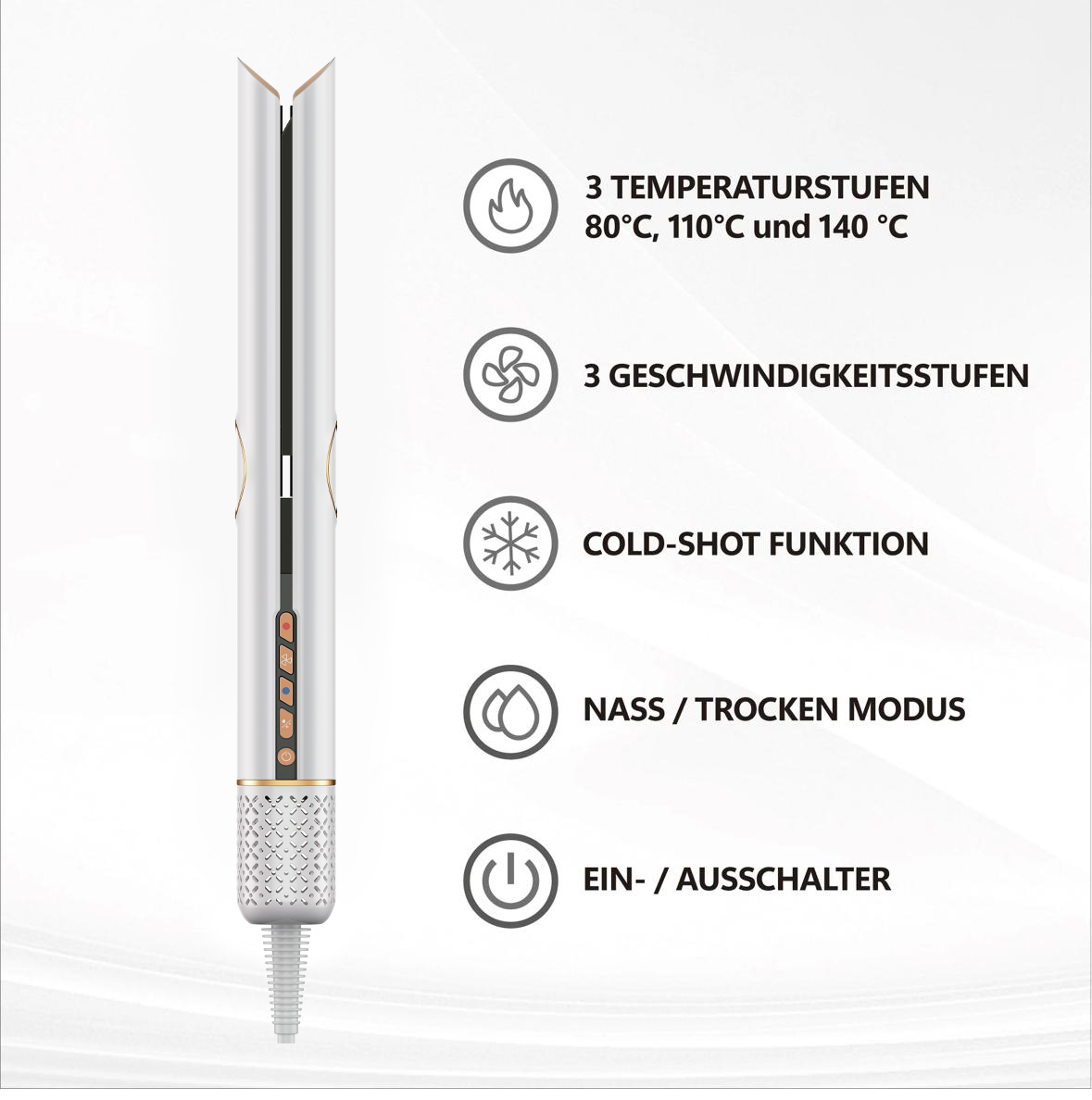 AirSilk™ Straithair Pro - Luftglätter + GRATIS Airstyler inkl. 5 Aufsätze