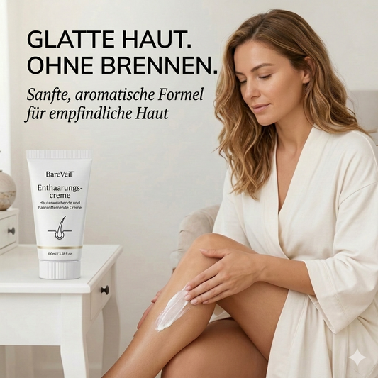 BareVeil™ – Sanft duftende, hautpflegende Enthaarungscreme | 50% Rabatt