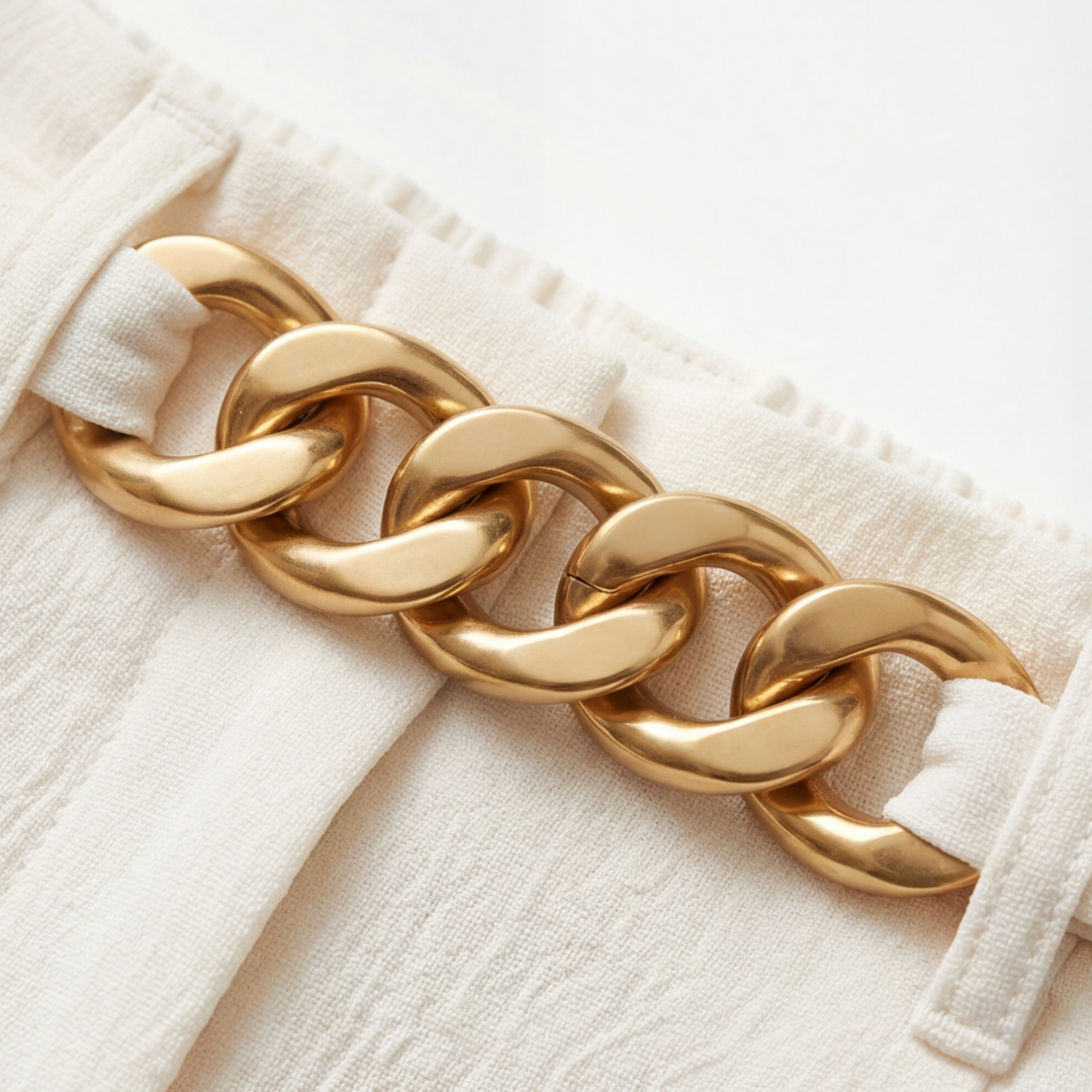 Florenza™ – Wide-Leg-Hose mit goldenen Akzenten [Letzter Tag Rabatt]