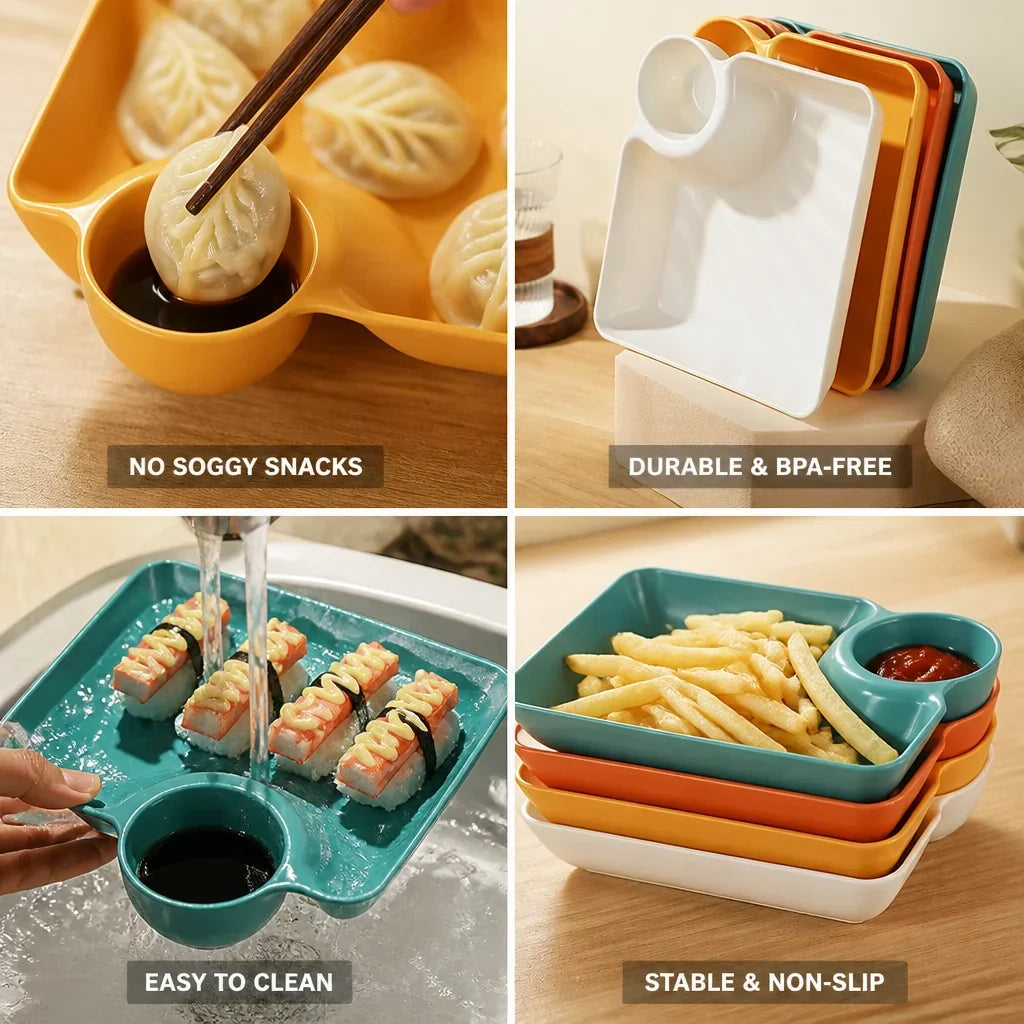 SnackKeeper™ | Snackteller mit integriertem Soßenfach