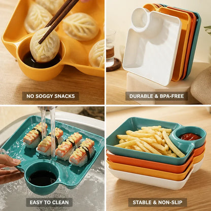 SnackKeeper™ | Snackteller mit integriertem Soßenfach