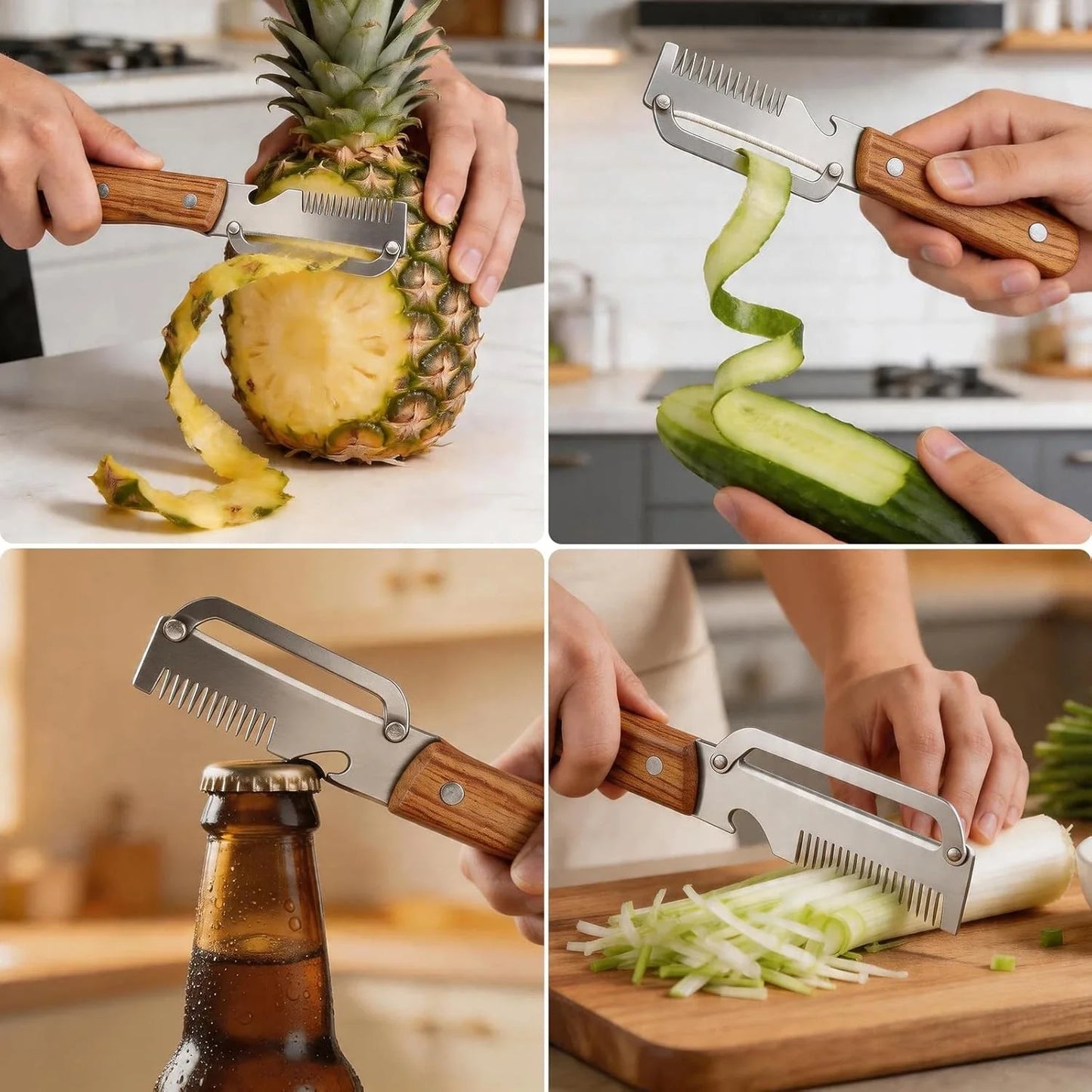 🔪 3-in-1 Multifunktionsschäler – Schnell schälen, schneiden & vorbereiten