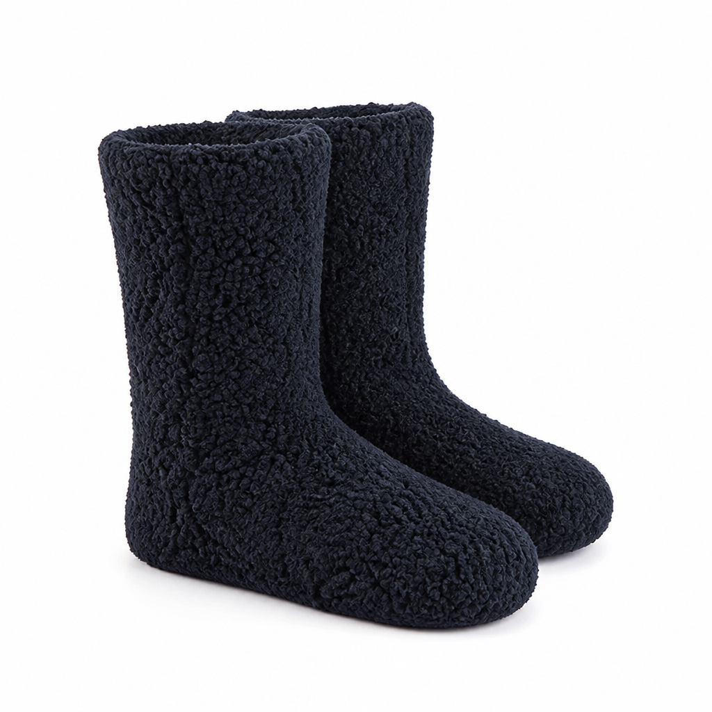 Flauschora™ | Warme Kuschelsocken mit weichem Fleecefutter und gepolsterter Sohle
