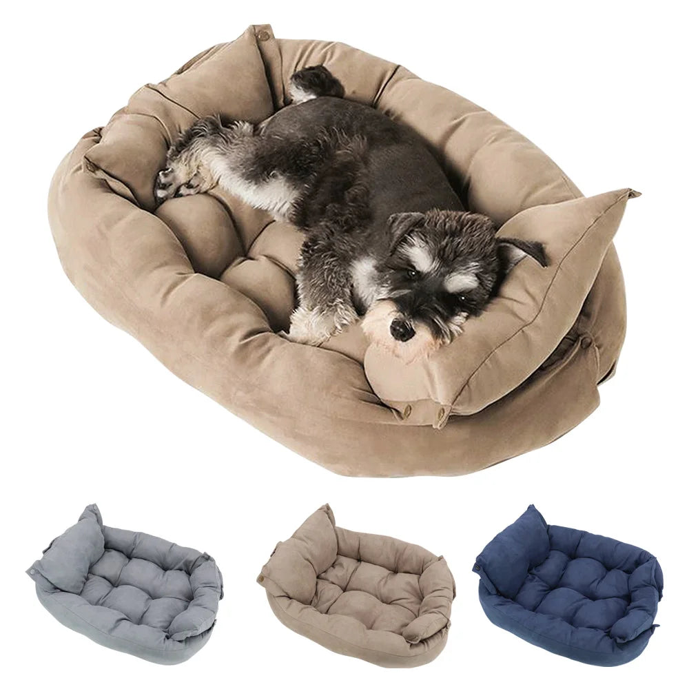 CozyNest™ | 3-in-1 Haustierbett – Sofa, Matte oder Schlafhöhle in einem
