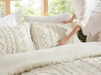 CozyNest™ | Weiches Boho-Bettdecken-Set mit Kissenbezügen | Letzter Tag Rabatt!