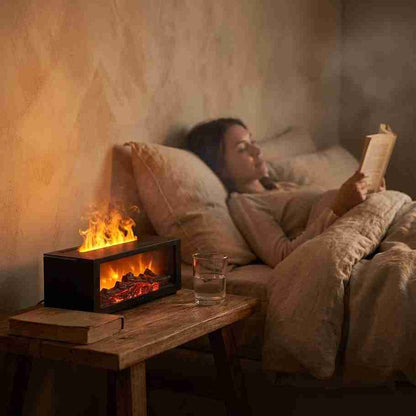 CozyMist™ | Luftbefeuchter mit Kaminlichteffekt & Aromadiffusor