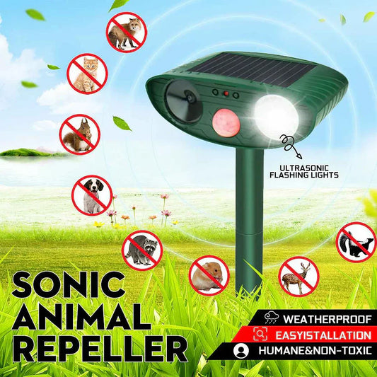 DeerShield™ | Solarbetriebener Ultraschall-Tierabwehrer