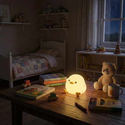 GlideGlow — Süße LED-Nachtlichtlampe für den Nachttisch & die Kinderzimmer-Deko