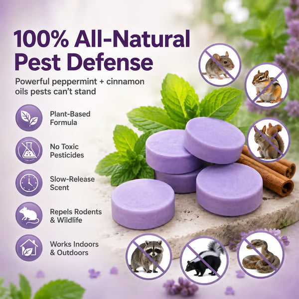 All-Natural Peppermint & Cinnamon Pest & Rodent Repellent Pucks