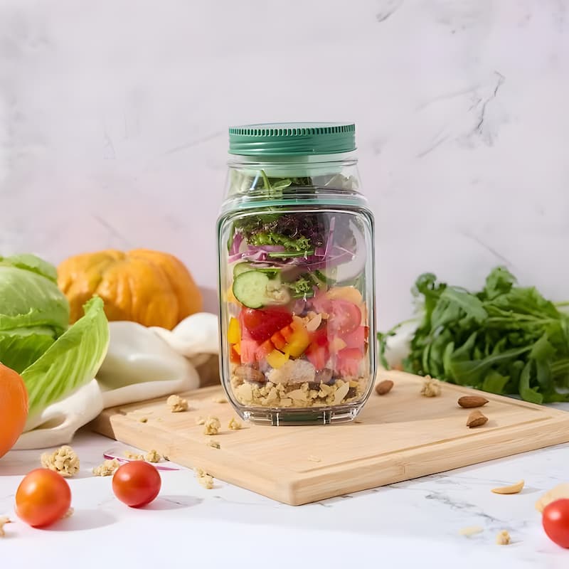 SalatJar – Frische Salatbox für unterwegs & überall mitnehmen | Letzter Tag Rabatt!