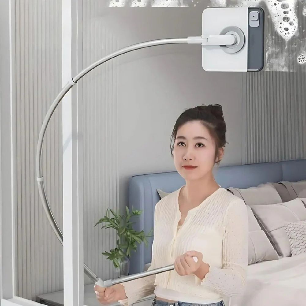 GlassBoom | Glaswischer für die Reinigung von Scheiben an schwer zugänglichen Stellen