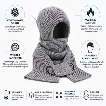 PeakArmor™ | Gefüttertes Winter-Set mit Mütze & Schal