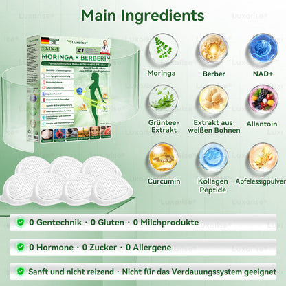 𝗠𝗼𝗿𝗶𝗻𝗴a · 𝗕erberin ＆ NAD＋10-IN-1 𝗙ortschrittliches 𝗡ano-Mikronadel-𝑷𝒇𝒍𝒂𝒔𝒕𝒆𝒓 - Für Adipositas, Herz-Kreislauf-Gesundheit, Diabetes, Schlafapnoe, Gelenkprobleme u.v.m.