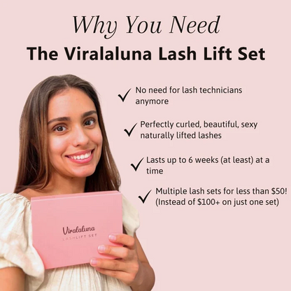 Viralaluna Lashlift Set | Volle, lange & natürlich geliftete Wimpern bis zu 8 Wochen (Letzter Tag Rabatt!)
