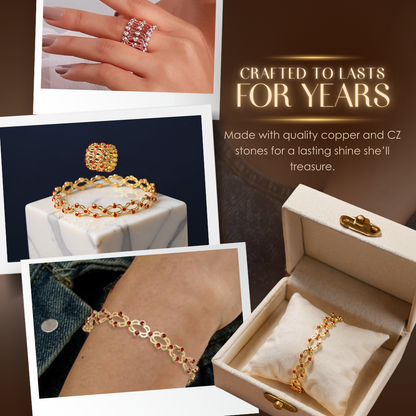 Faltbarer Schmuckaufsatz: Ring zum Armband