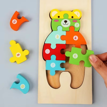 1+1 GRATIS | WildPuzzle™ | Montessori Holz Puzzle
