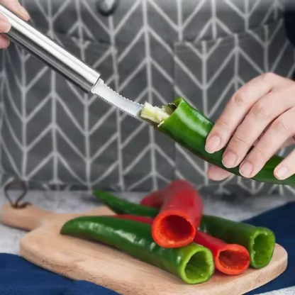 SliceCore™ – Paprika-Entkerner & Samenentferner für müheloses Schneiden