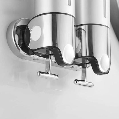 Wandmontierter Seifenspender | Edelstahl & ABS | Modernes Design | Platzsparend & Nachfüllbar