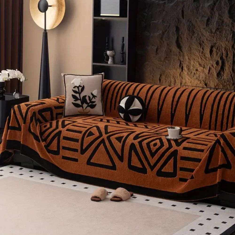 LuxeMaze™ | Eleganter Sofabezug mit rutschhemmender Jacquard-Struktur